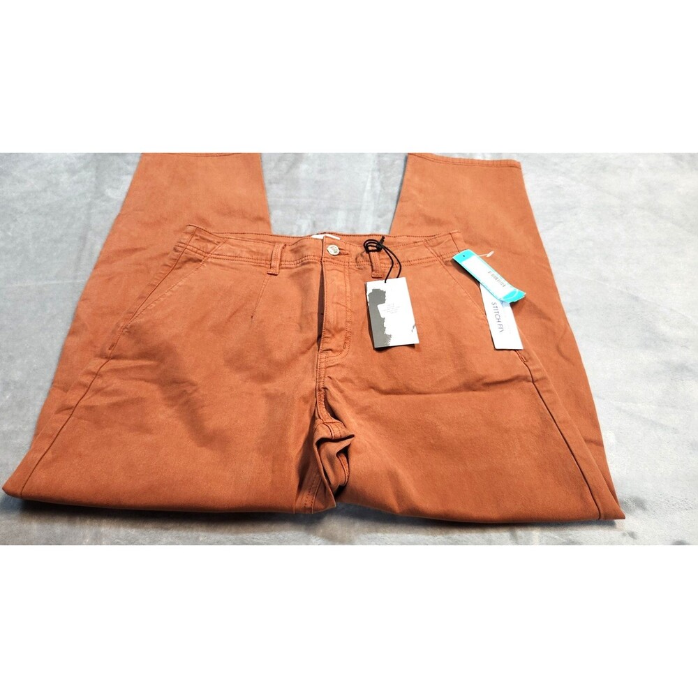 Studio Blue Womens Orange Size‎ 28 Kristen Mid Rise Darted Barrel Leg Jeans NWT